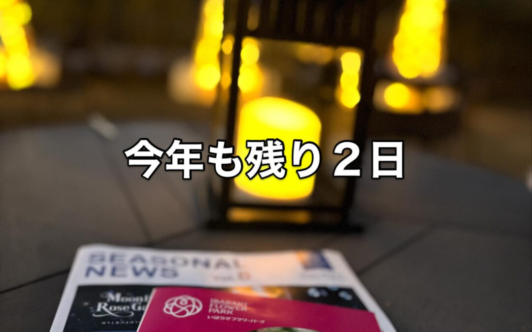 今年も残すところあと２日